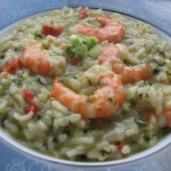 Рецепти: Салат з рисом та креветками