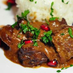 Рецепти:  Смачна пікантна ароматна свинина в гранатовому соку