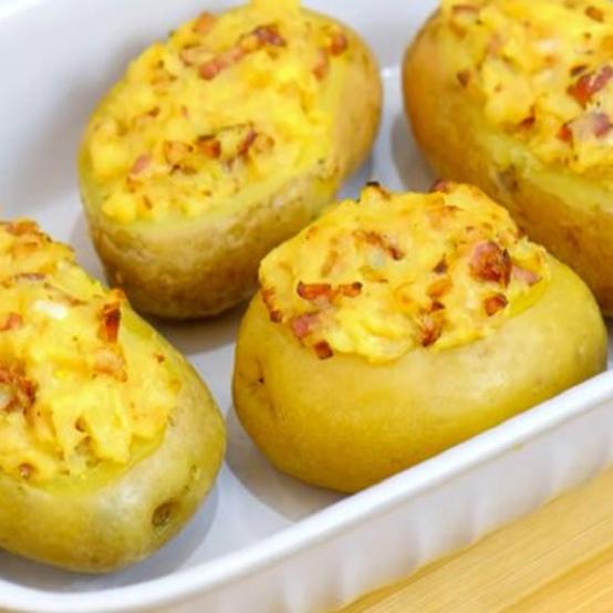 Рецепти:   Смачна ароматна картопля, фарширована грибами