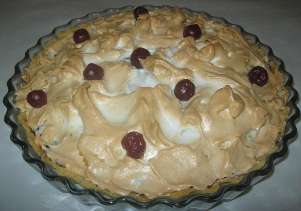 Рецепти:   Смачний ніжний тортик "Вишня під снігом"