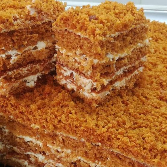 Рецепти:   Смачний домашній ніжний медовий торт