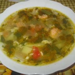 Рецепти:   Смачний поживний ароматний рибний суп із сьомги