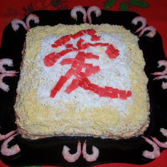 Рецепти:   Смачний цікавий святковий салат «Море кохання»