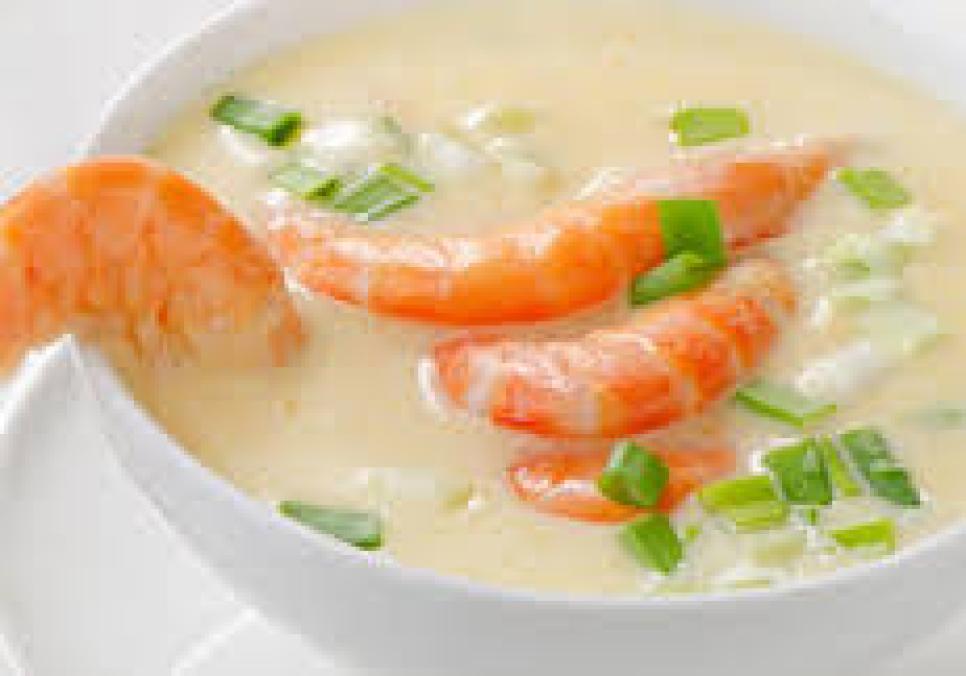 Рецепти:   Смачний домашній поживний  овочевий суп-пюре з креветками