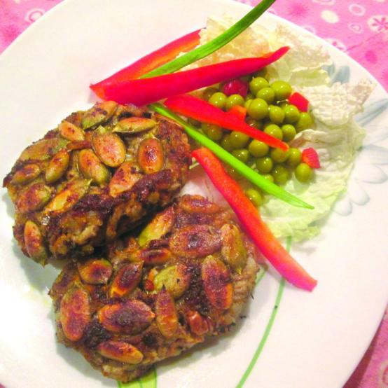 Рецепти:   Смачні апетитні  поживні гречаники в гарбузовому насінні