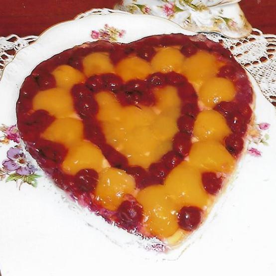 Рецепти:   Смачний вершково-фруктовий десерт  «Валентинів день»