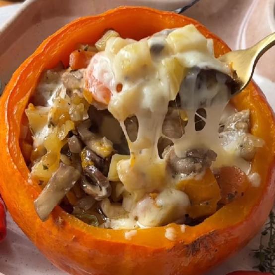 Рецепти:   Смачний ситний фарширований гарбуз