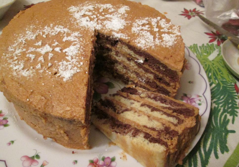 Смачний  торт  «Новорічний» зі «сніжинками»