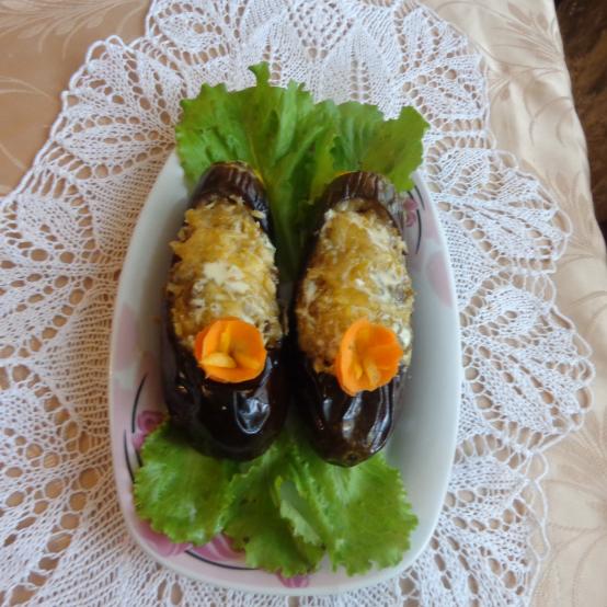 Рецепти:    Смачні апетитні фаршировані баклажани