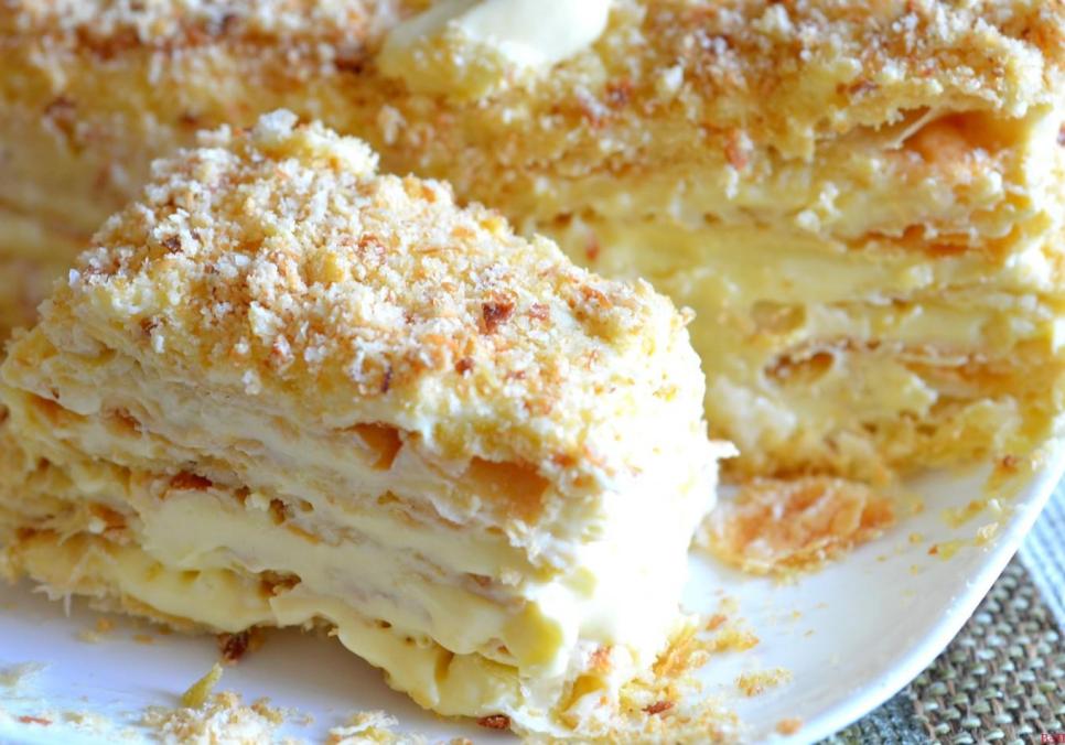Смаколики:   Улюблений  десерт -  торт  "Наполеон"