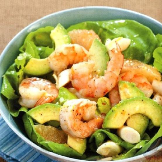 Рецепти салатів: Салат із авокадо та креветками