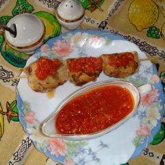 Рецепти:  Швидкий курячий шашлик у пікантному маринаді