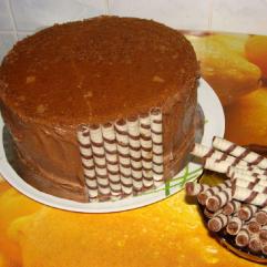 Рецепти:  Смачний домашній тортик  “Смерекова хата”