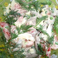 Рецепти:   Смачний корисний домашній салат із курячими сердечками