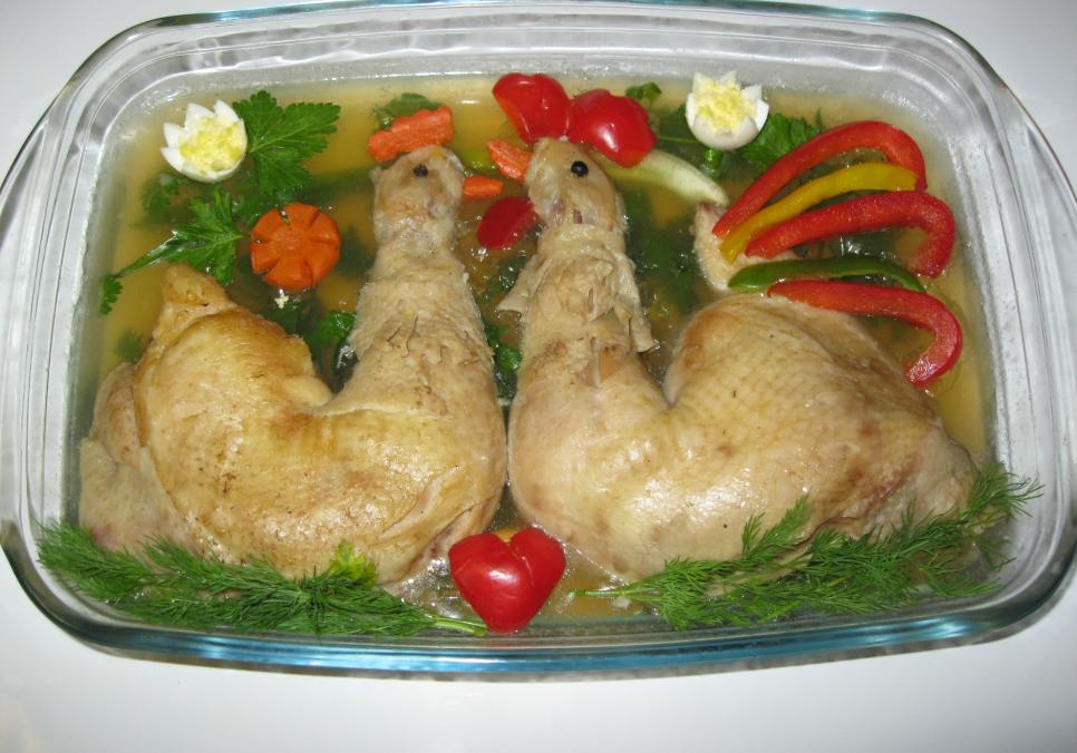 Святкова страва - заливна курятина  “Солодка парочка”