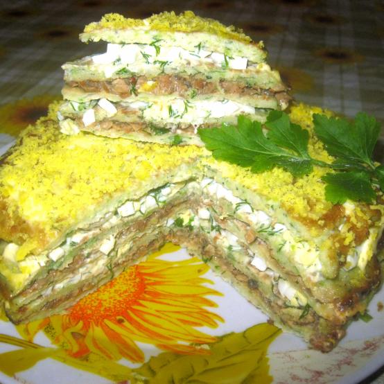 Рецепти:   Смачний домашній кабачковий тортик