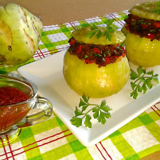 Рецепти:   Смачна домашня фарширована капуста кольрабі