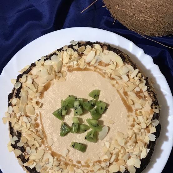 Рецепти:   Смачний домашній торт  «Карамельно-мигдальний»