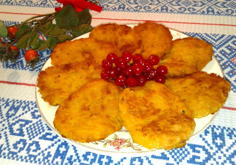 Рецепти:   Смачні поживні гарбузові оладки із сиром