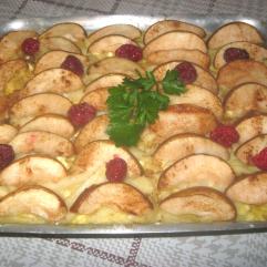 Рецепти:  Смачний домашній сирно-грушевий пиріг із макаронів