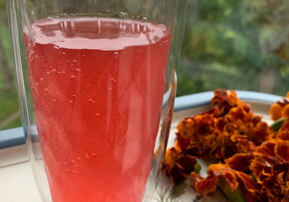 Рецепти:   Смачний домашній ароматний квас із чорнобривців