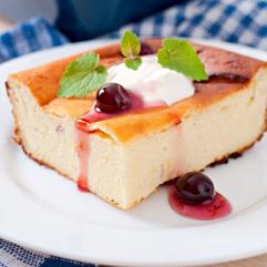 Рецепти:   Смачний домашній сирник з киселем