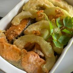 Рецепти:   Смачна апетитна рибка з кабачком