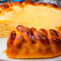 Рецепти:    Смачний домашній пиріг  «Косичка»  з кисломолочним сиром Рецепти:    Смачний домашній пиріг  «Косичка»  з кисломолочним сиром