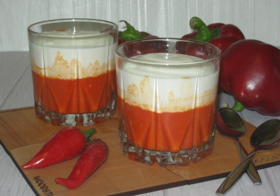 Рецепти:   Смачне  пікантне «Капучино» з перцю