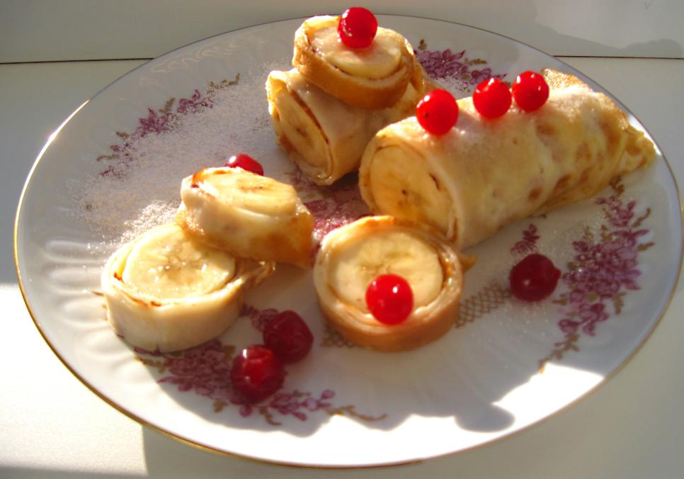 Рецепти:   Смачні домашні фантастичні банановi роли