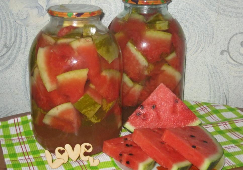 Рецепти:   Смачні консервовані кавуни