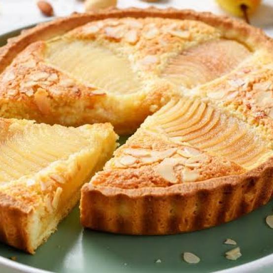 Рецепти:  Смачний цікавий тарт із франжипаном та грушами