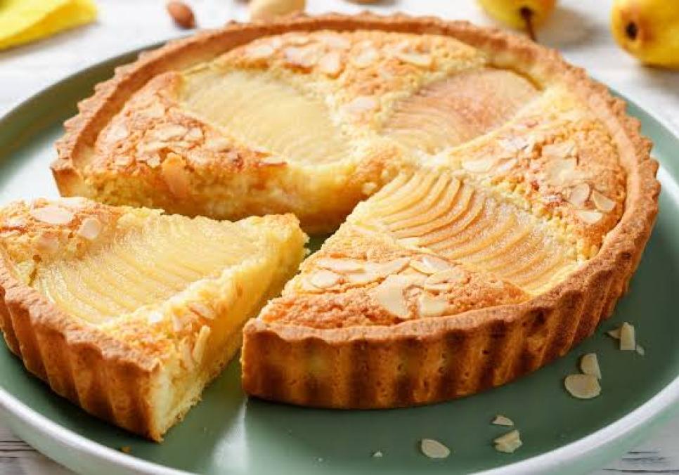 Рецепти:  Смачний цікавий тарт із франжипаном та грушами